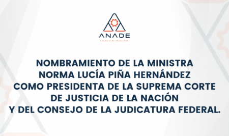 Nombramiento de la Ministra Norma Lucía Piña Hernández como Presidenta de la Suprema Corte de Justicia de la Nación y del Consejo de la Judicatura Federal.